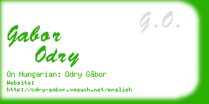 gabor odry business card